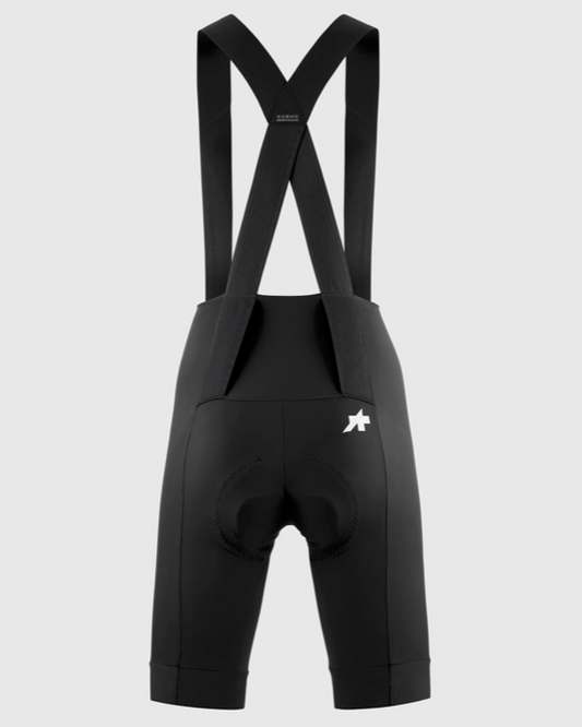 Assos women’s bib shorts — black with leg grippers