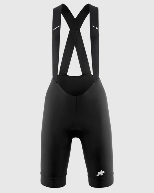 Assos women’s bib shorts — black with leg grippers