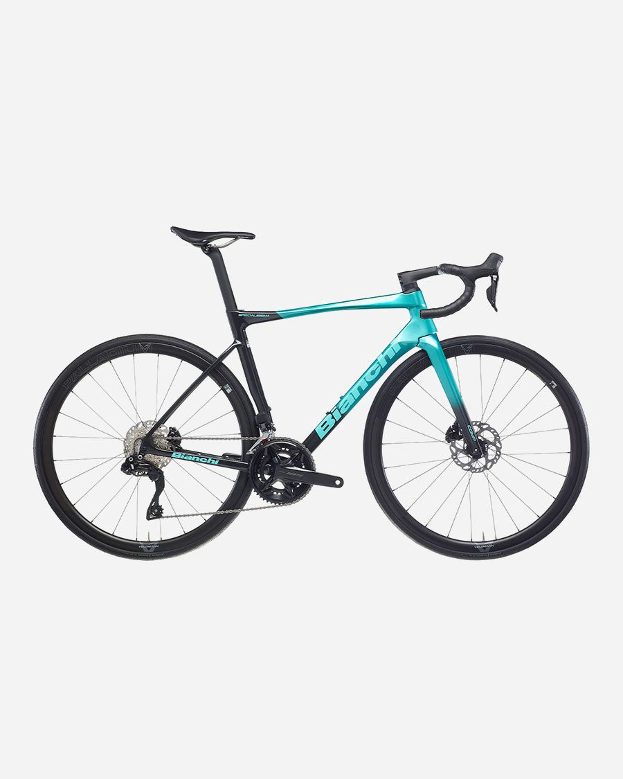 Bianchi SPECIALISSIMA COMP Ultegra Di2 Velomann Palladium cestno kolo — Graphite/Celeste/CK16 Full Glossy
