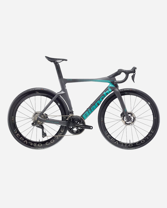 Bianchi Oltre RC Dura Ace Di2 Powermeter RC 50R/65R Road Bike in Carbon/Ck Metallic Matt
