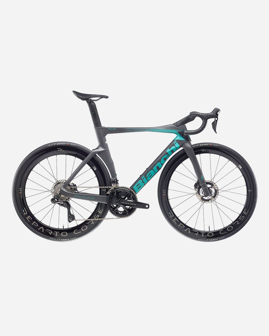 Bianchi Oltre RC Dura Ace Di2 Powermeter RC 50R/65R Road Bike in Carbon/Ck Metallic Matt