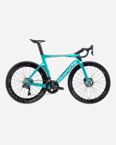 Bianchi Oltre RC Dura Ace Di2 Powermeter RC 50R/65R Road Bike in Ck Metallic/CK16 Glossy
