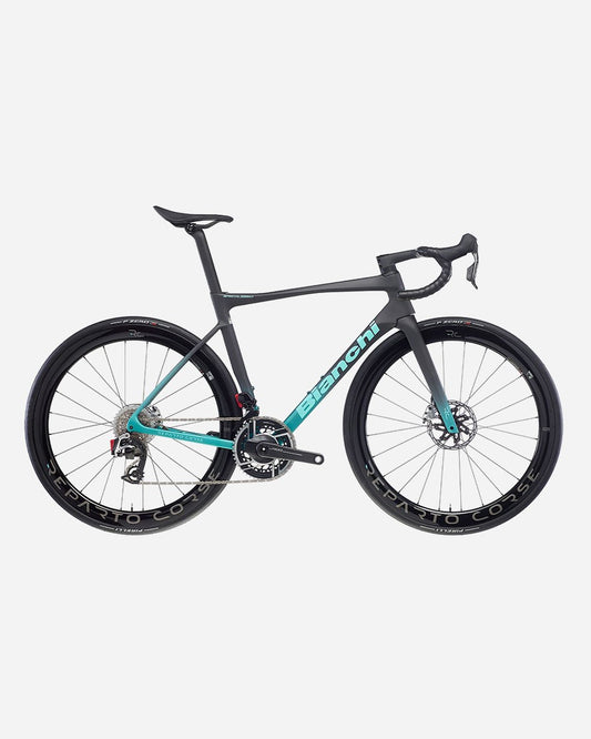 Bianchi Specialissima RC Dura Ace Di2 Powermeter RC 33R Road Bike in Carbon/Ck Metallic - CK16
