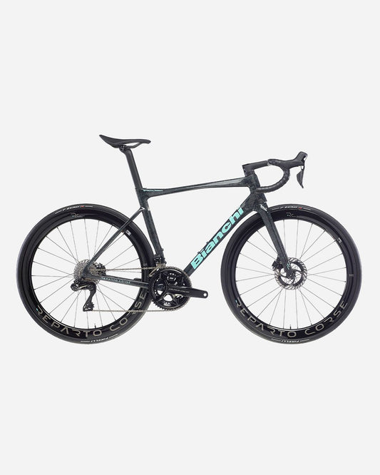 Bianchi Specialissima RC Super Record WRL Powermeter RC 33R Road Bike in Carbon Ud/CK16 Marble/CK16 Full Glossy