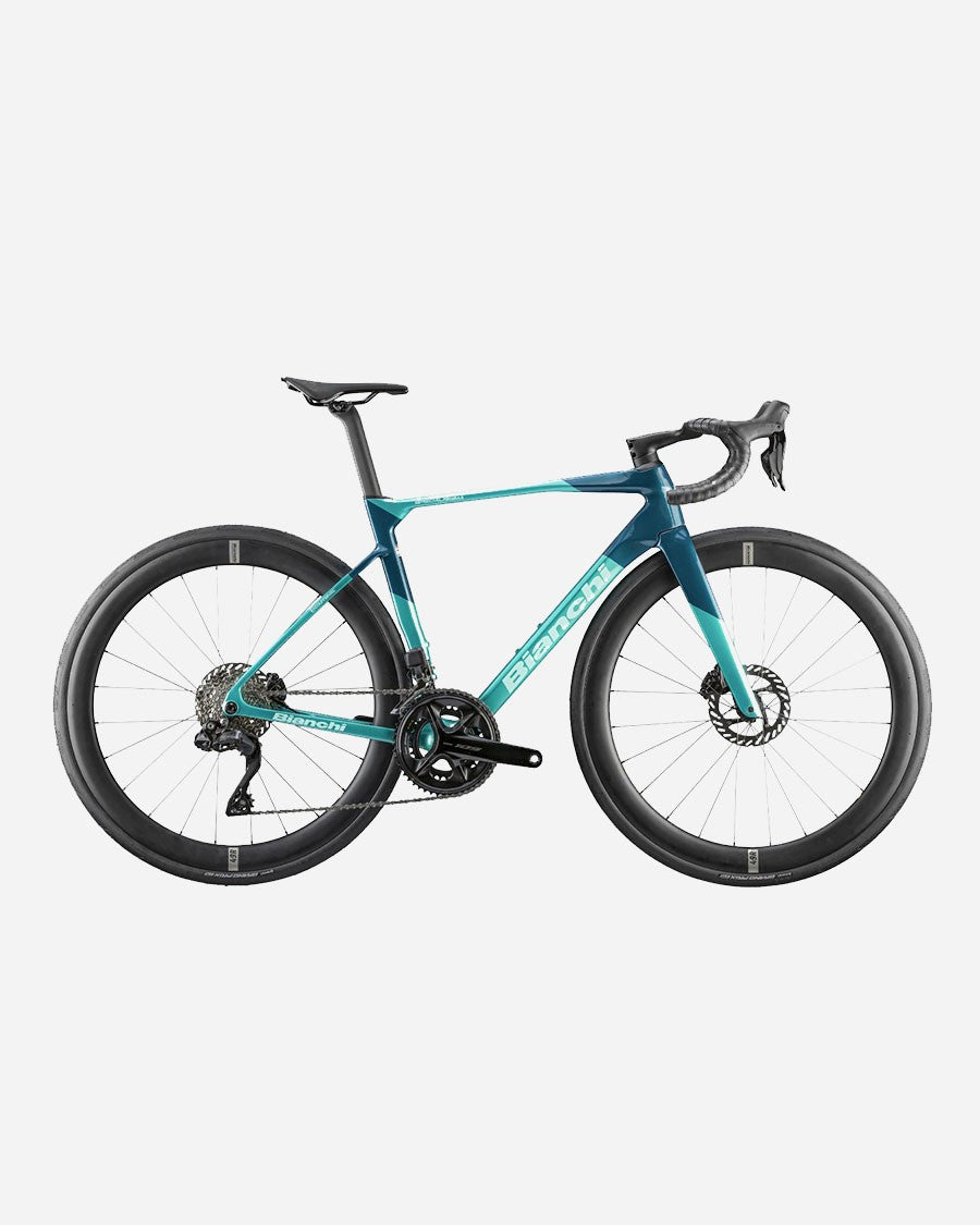 Bianchi Specialissima Ultegra Di2 B 49R Road Bike in Celeste Metallico/Scuro/Logo CK16-Glossy