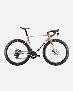 Bianchi Specialissima 105 Di2 B 49R Road Bike in Bianco/Bronzo/Logo Nero-Full Glossy