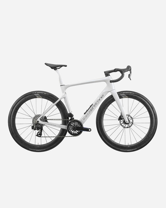Bianchi Infinito PRO Ultegra Di2 Powermeter R49 Road Bike in Metallic White/Chrome Full Glossy