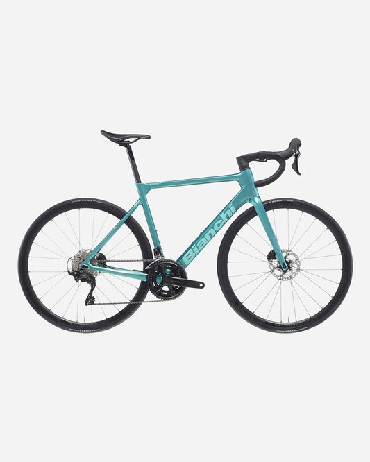 Bianchi Sprint 105 Di2 carbon road bike in Celeste Metallic