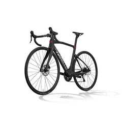 Pinarello F1 Road Bike front fork detail, revealing precise steering geometry and disc brake integration