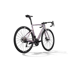 Pinarello F3 road bike rear view, focusing on rear triangle stiffness and tire clearance.
