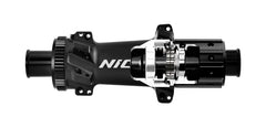 Closeup of the NICH Atem 4S hub and spokes, highlighting the precision engineering for responsive power transfer.