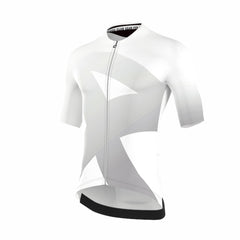 Studio shot: Men's APPROVED CYCLING Fundamental LTD. jersey on mannequin, showcasing ergonomic paneling for comfort.