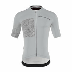 APPROVED CYCLING SUMMER CYCLING JERSEY APPROVED ITALY LTD. - Grey: full front view, pro fit, aero fabric texture