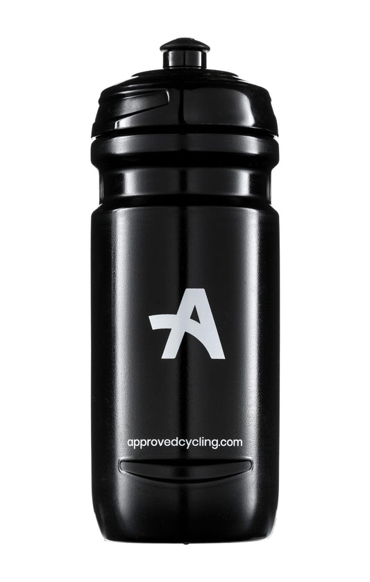 Approved Cycling Water Bottle 600ML, ergonomic side profile for easy grab and secure cage fit. Default Title.