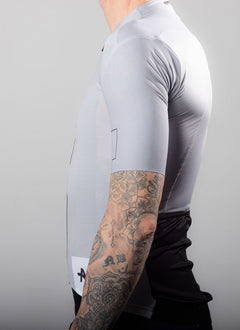 Approved Cycling Mindset Jersey, close-up of collar and zipper, highlighting premium construction by Assos of Switzerland
