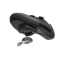 APPROVED CYCLING Speedplay Nano, ultra-light road bike pedals – detail of CNC-machined titanium spindle and carbon body